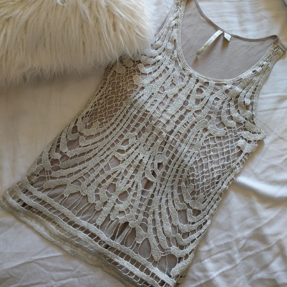 LC LAUREN CONRAD | Lace Detailed Tank